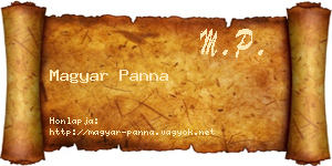 Magyar Panna névjegykártya